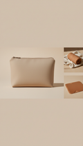 Taupe Travel Pouch For Makeup Mat